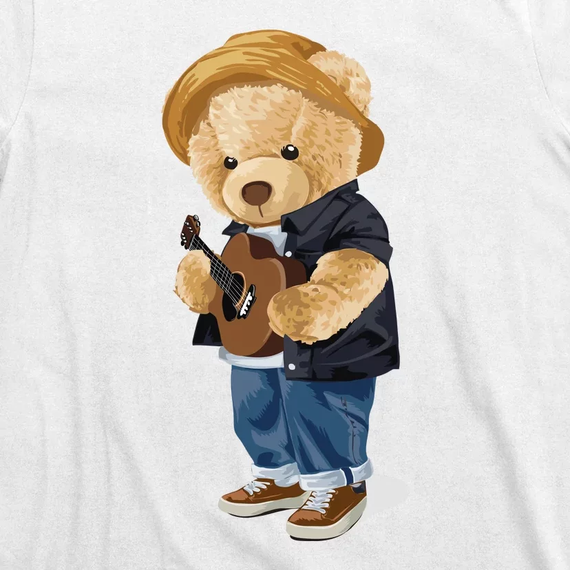 Teddy Bear Plays Guitar | Funny Gifts For Guitar Players T-Shirt