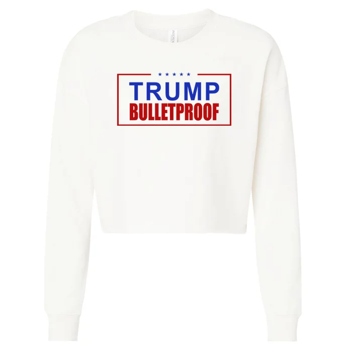 Trump Bulletproof Pro Trump America Cropped Pullover Crew