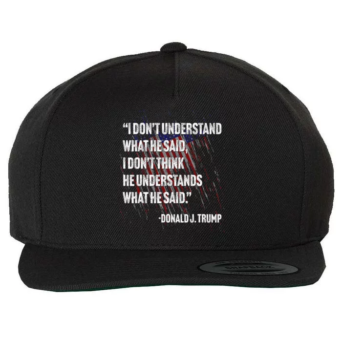 Trump Biden Presidential Debate 2024 Funny Wool Snapback Cap