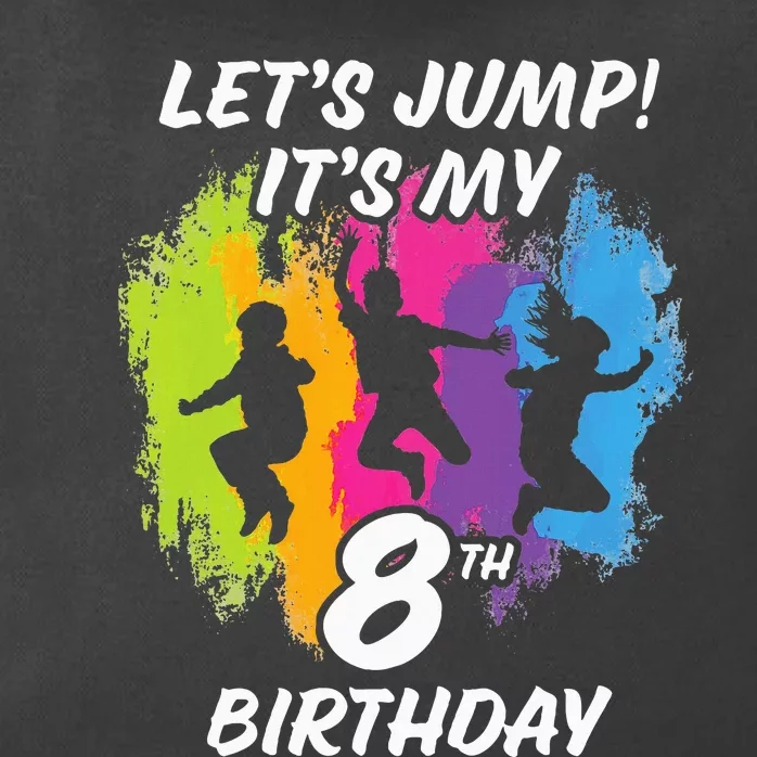 Trampoline Bounce Party LetS Jump. ItS My 8th Birthday Zip Tote Bag