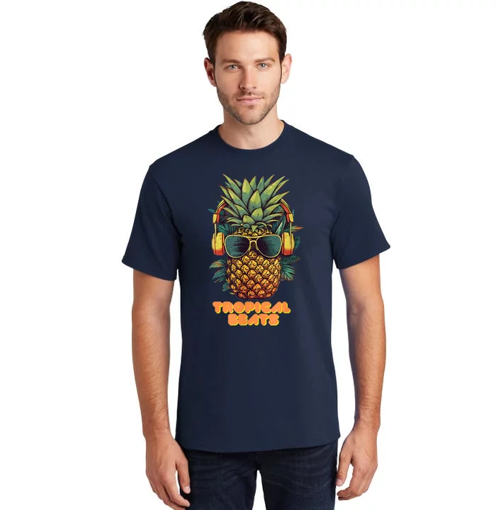 Tropical Beats Pineapple DJ Fun And Unique Graphic Tall T-Shirt