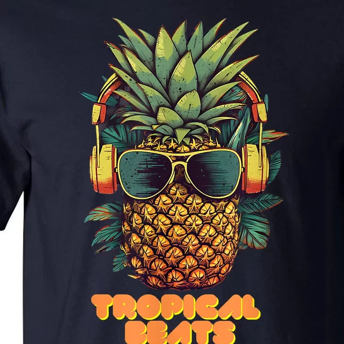 Tropical Beats Pineapple DJ Fun And Unique Graphic Tall T-Shirt