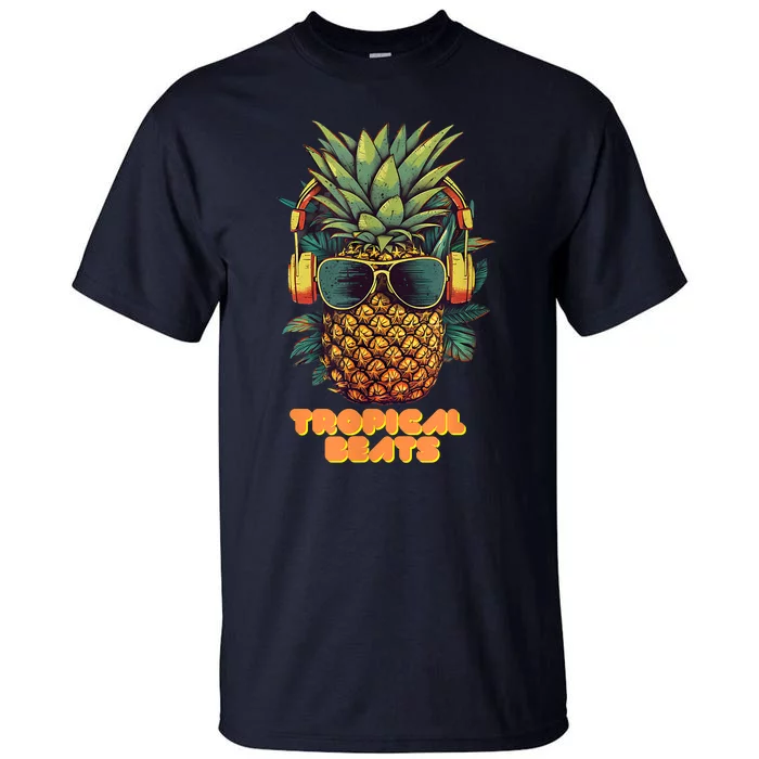 Tropical Beats Pineapple DJ Fun And Unique Graphic Tall T-Shirt