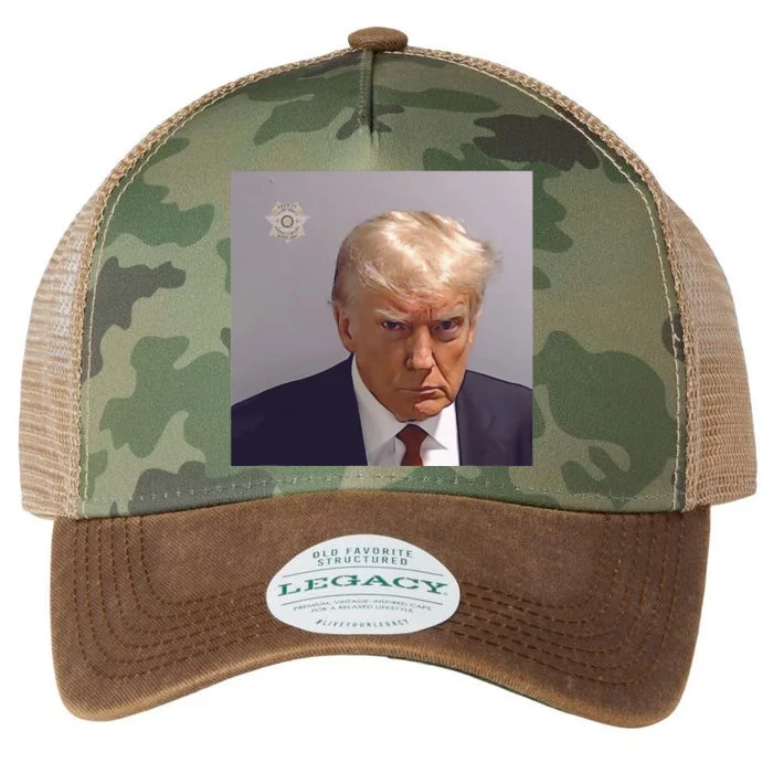 The Booking Photo Of Donald Trump Legacy Tie Dye Trucker Hat