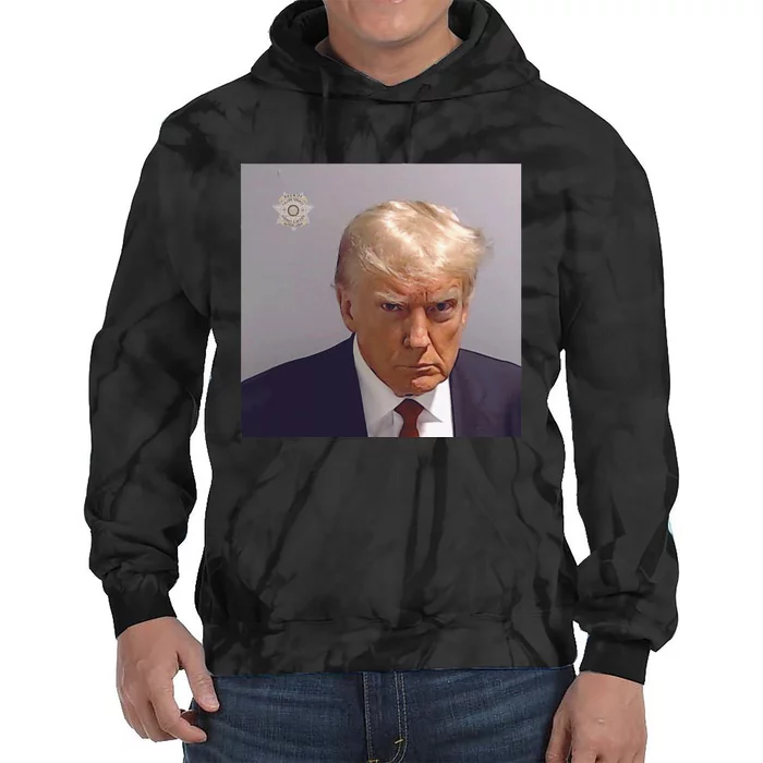 The Booking Photo Of Donald Trump Tie Dye Hoodie