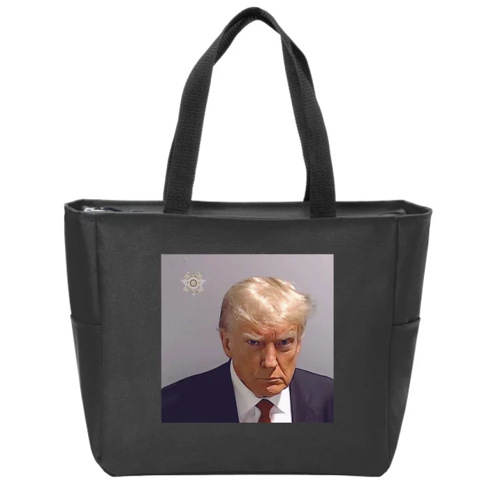 The Booking Photo Of Donald Trump Zip Tote Bag