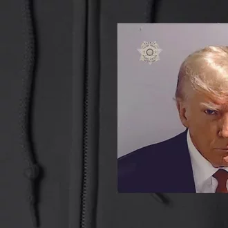 The Booking Photo Of Donald Trump Full Zip Hoodie