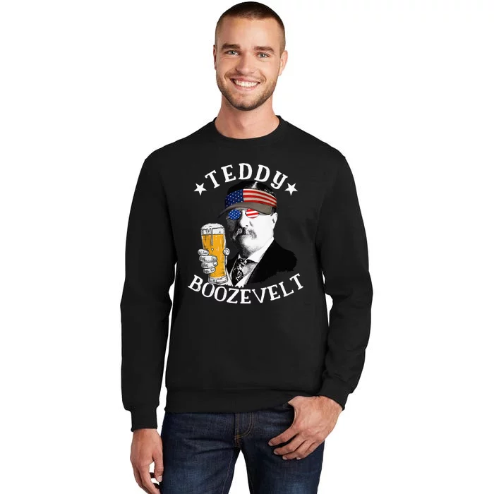 Teddy Boozevelt President Theodore Roosevelt Drinking Beer Sweatshirt