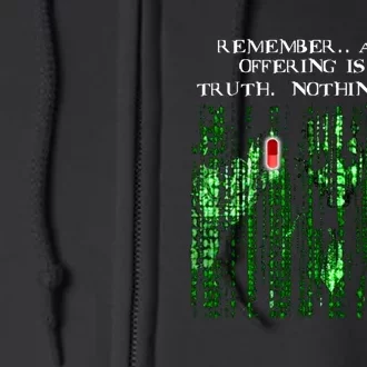 The Blue Pill .. Or The Red Pill. It's Your Choice Full Zip Hoodie