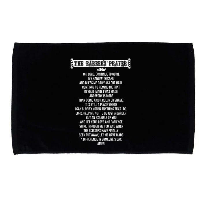 The Barber's Prayer Funny Microfiber Hand Towel