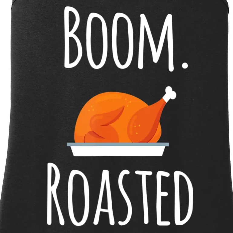 Thanksgiving Boom Roasted Turkey Ladies Essential Tank