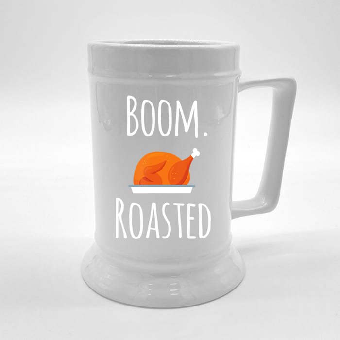 Thanksgiving Boom Roasted Turkey Front & Back Beer Stein