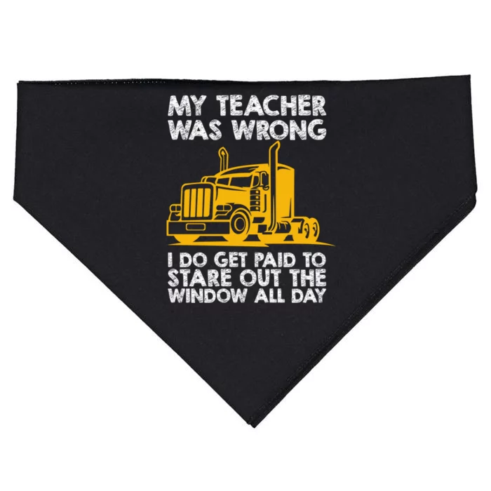 Trucker Big Rig Semicool Gifttrailer Truck Driver Funny Trucker Gift USA-Made Doggie Bandana