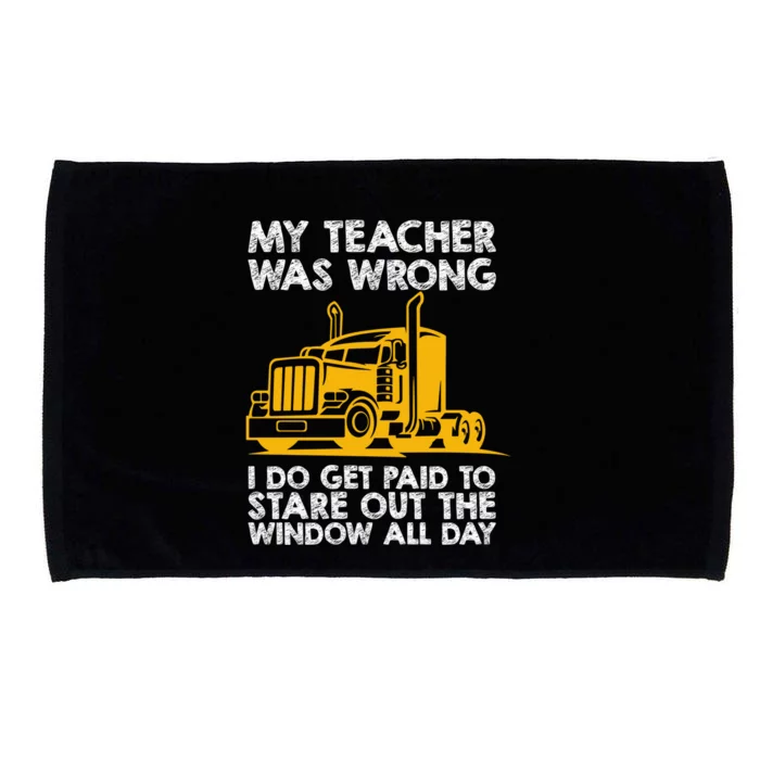 Trucker Big Rig Semicool Gifttrailer Truck Driver Funny Trucker Gift Microfiber Hand Towel