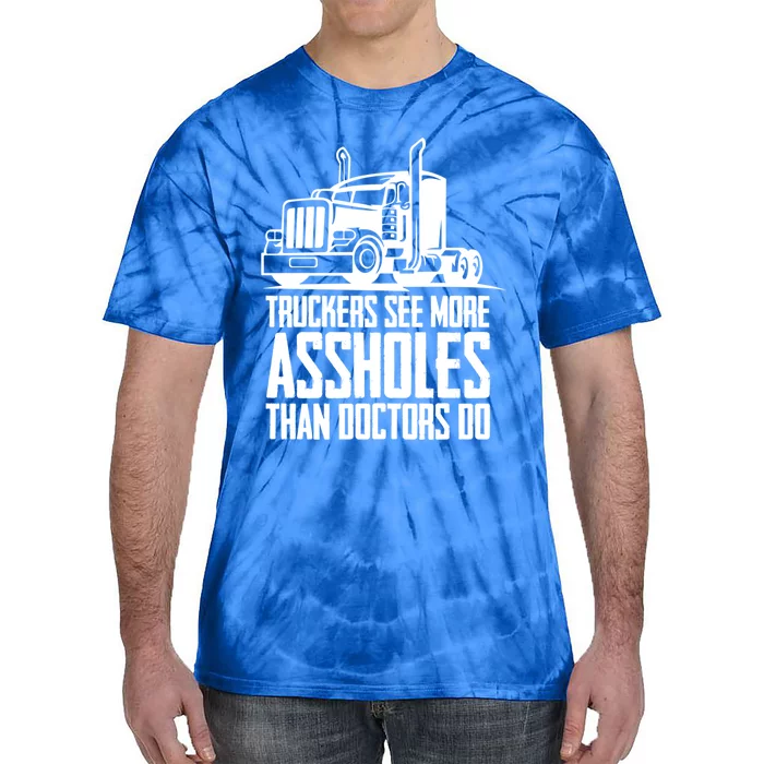 Trucker Big Rig Semigifttrailer Truck Driver Funny Trucker Cool Gift Tie-Dye T-Shirt