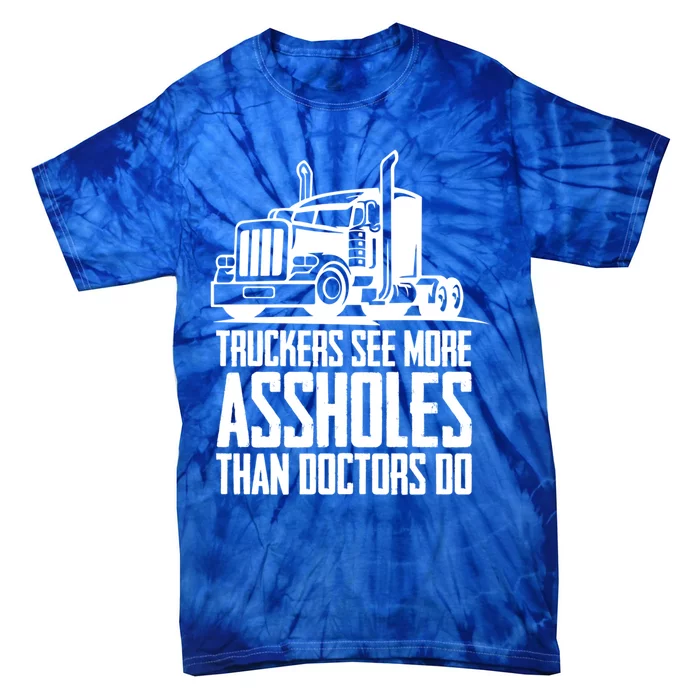 Trucker Big Rig Semigifttrailer Truck Driver Funny Trucker Cool Gift Tie-Dye T-Shirt