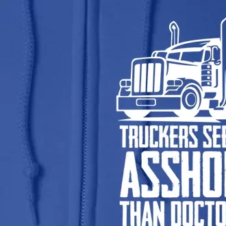 Trucker Big Rig Semigifttrailer Truck Driver Funny Trucker Cool Gift Full Zip Hoodie