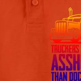 Trucker Big Rig Semigifttrailer Truck Driver Funny Trucker Funny Gift Dry Zone Grid Performance Polo