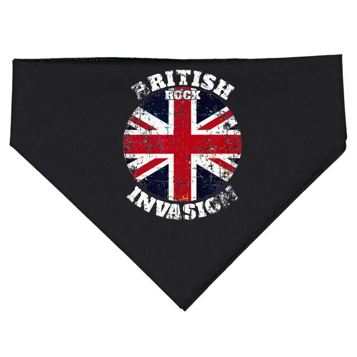 The British Rock Music Invasion USA-Made Doggie Bandana