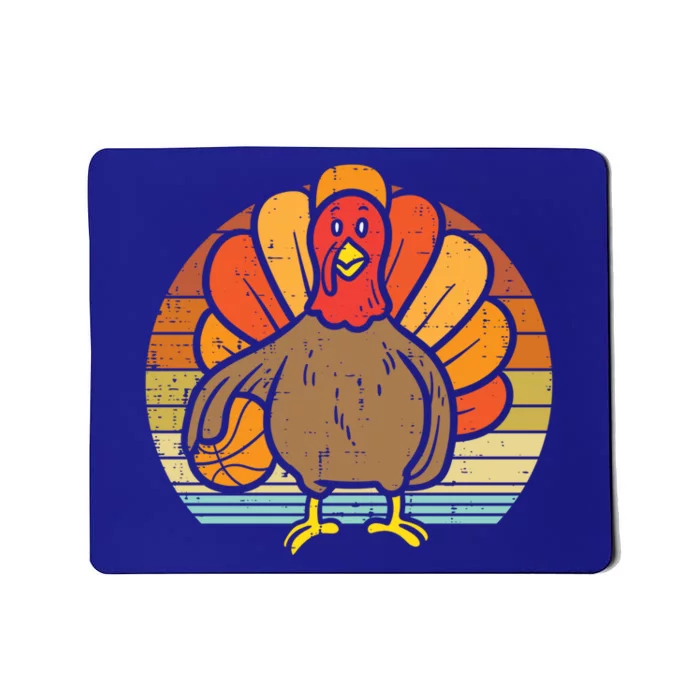 Turkey Basketball Retro Thanksgiving Sports Boys Girls Gift Mousepad