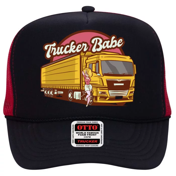 Trucker Babe Retro High Crown Mesh Trucker Hat