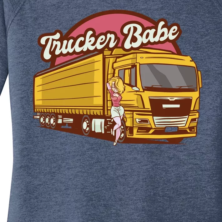 Trucker Babe Retro Women's Perfect Tri Tunic Long Sleeve Shirt