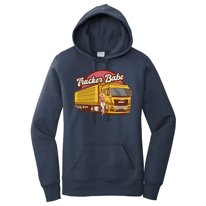 Trucker Babe Retro Women's Pullover Hoodie