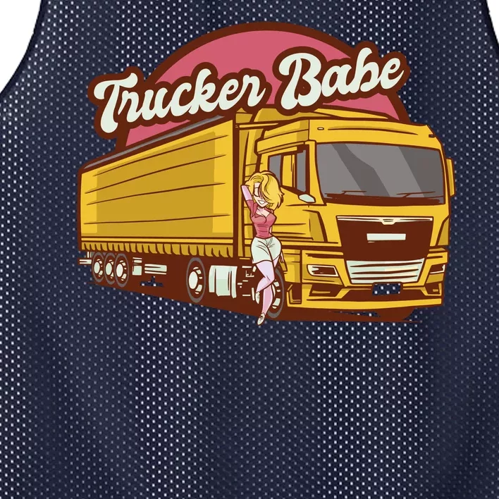 Trucker Babe Retro Mesh Reversible Basketball Jersey Tank