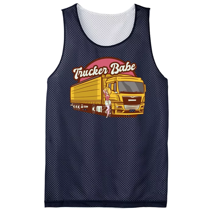 Trucker Babe Retro Mesh Reversible Basketball Jersey Tank