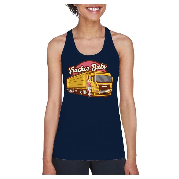 Trucker Babe Retro Women's Racerback Tank