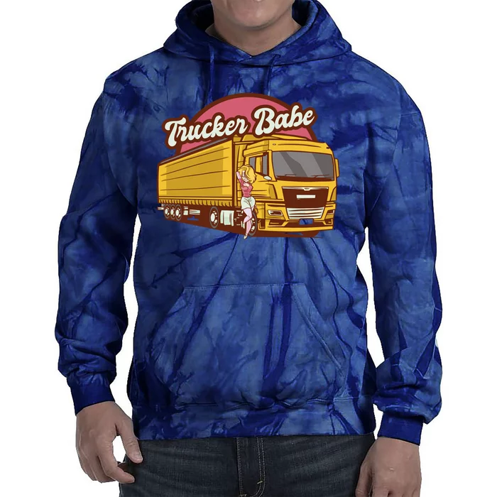 Trucker Babe Retro Tie Dye Hoodie