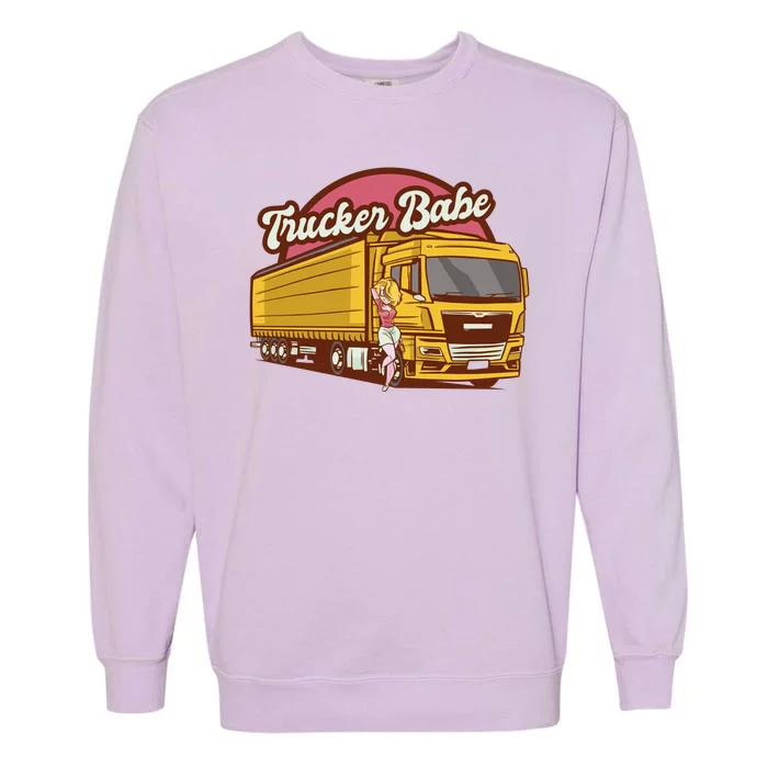 Trucker Babe Retro Garment-Dyed Sweatshirt