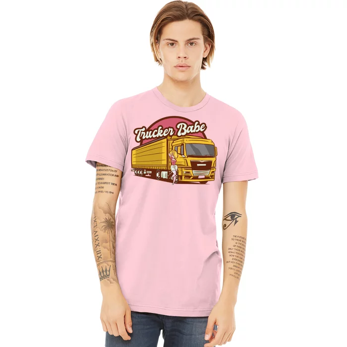 Trucker Babe Retro Premium T-Shirt