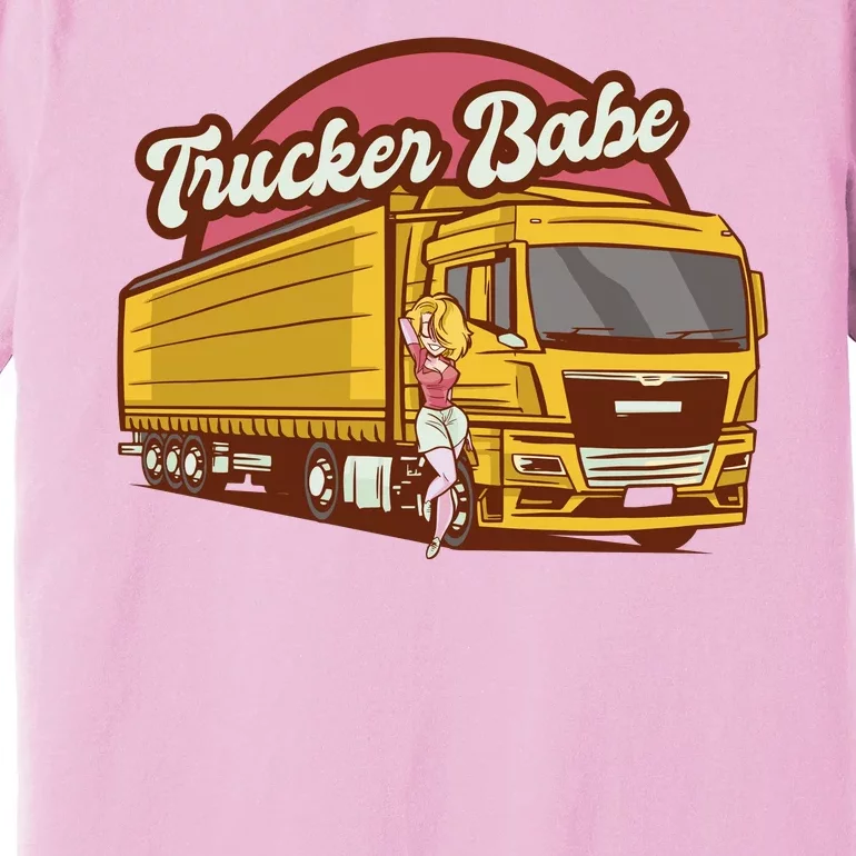 Trucker Babe Retro Premium T-Shirt