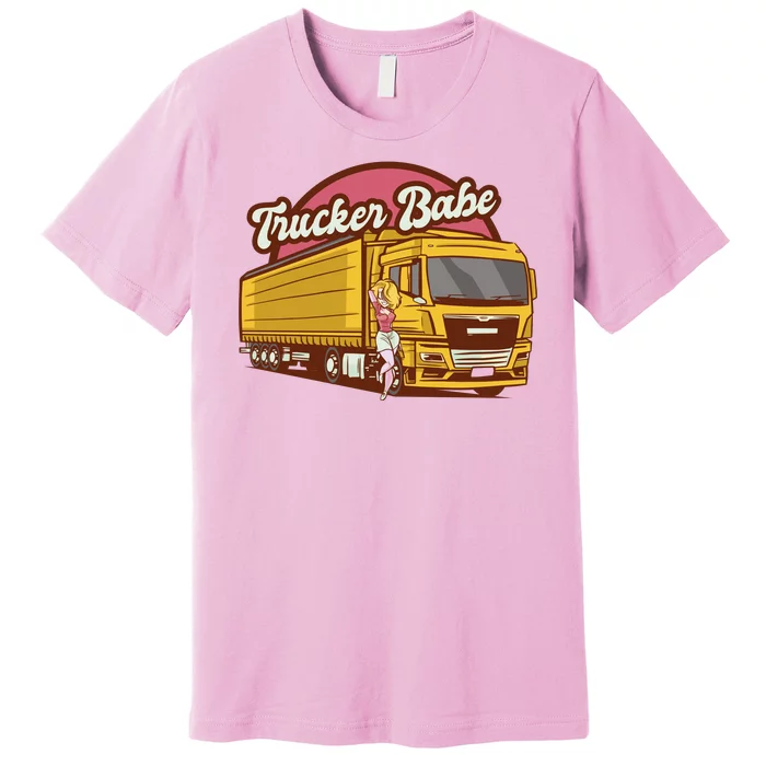 Trucker Babe Retro Premium T-Shirt