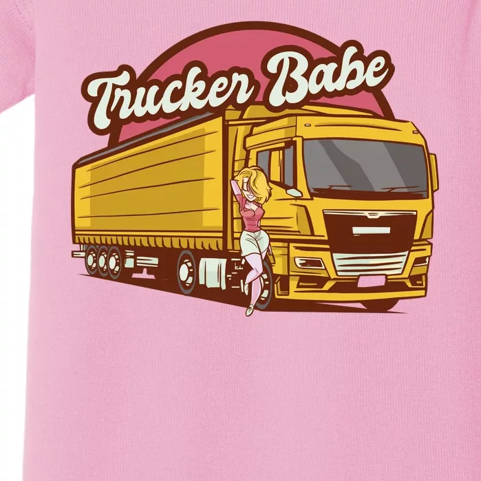 Trucker Babe Retro Baby Bodysuit