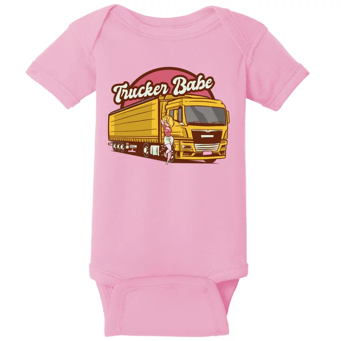 Trucker Babe Retro Baby Bodysuit