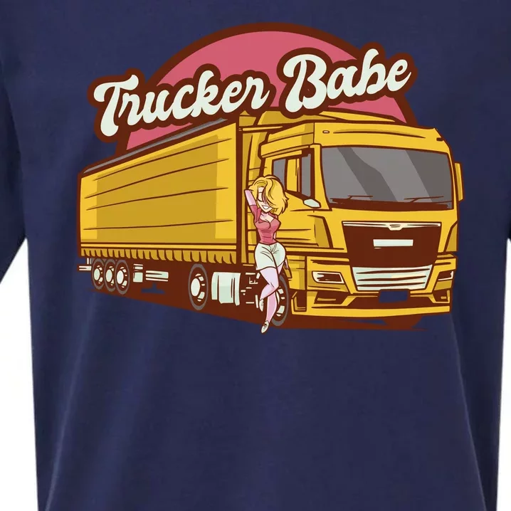 Trucker Babe Retro Sueded Cloud Jersey T-Shirt