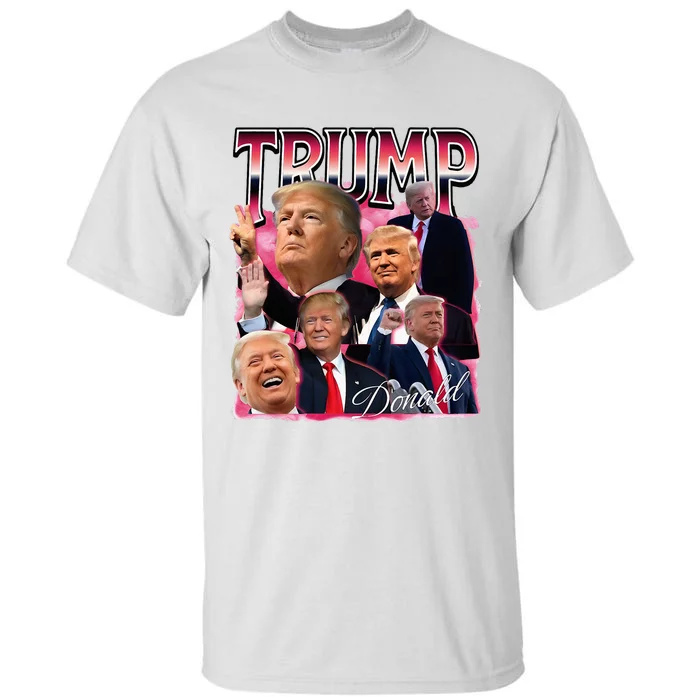 Trump Bootleg Retro 90s Trump Black Band Trump 2024 Tall T-Shirt