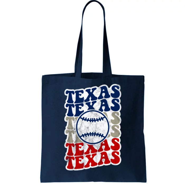 Texas Baseball Retro Sport Tote Bag