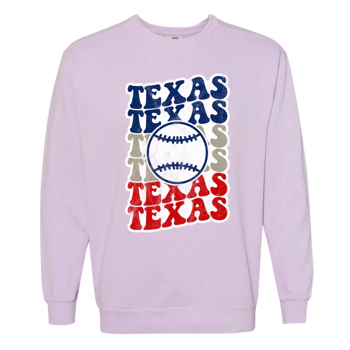 Texas Baseball Retro Sport Garment-Dyed Sweatshirt