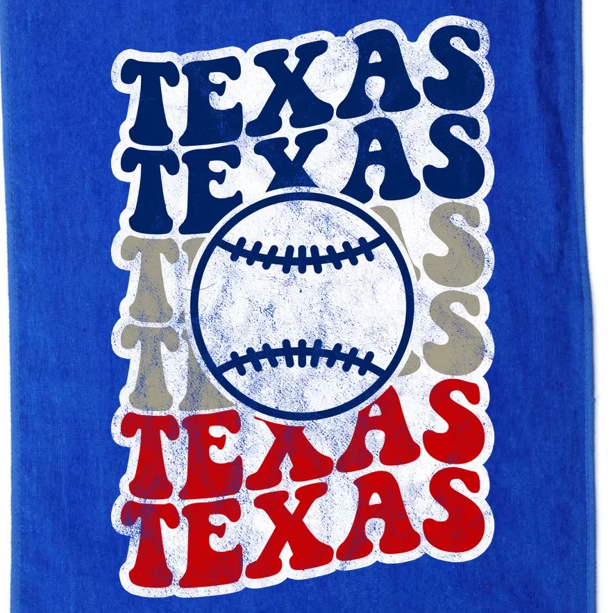 Texas Baseball Retro Sport Platinum Collection Golf Towel