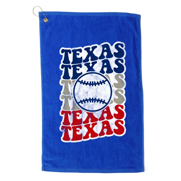 Texas Baseball Retro Sport Platinum Collection Golf Towel