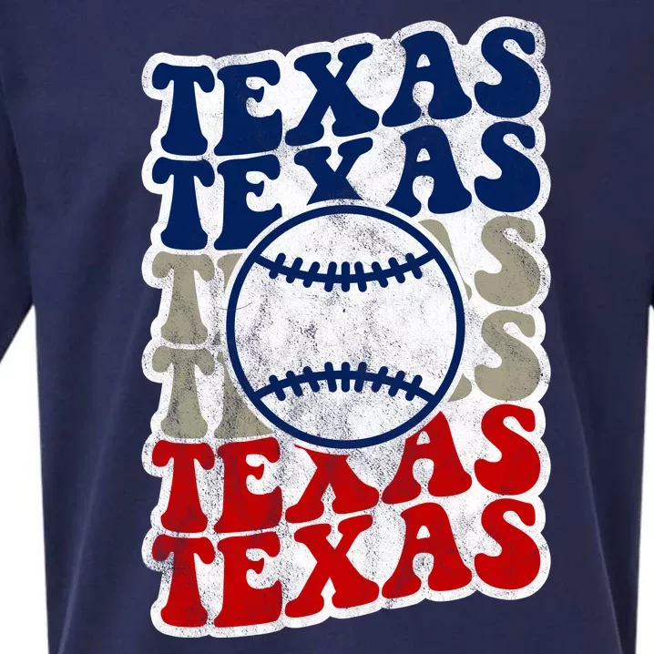 Texas Baseball Retro Sport Sueded Cloud Jersey T-Shirt