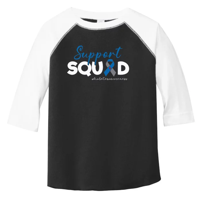 T1D Blue Ribbon Support Squad Type 1 Diabetes Awareness Toddler Fine Jersey T-Shirt