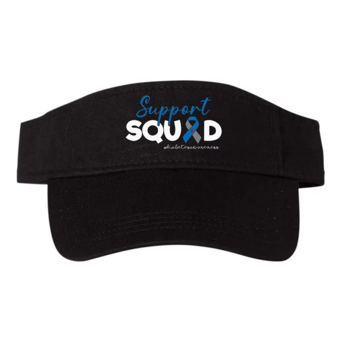 T1D Blue Ribbon Support Squad Type 1 Diabetes Awareness Valucap Bio-Washed Visor