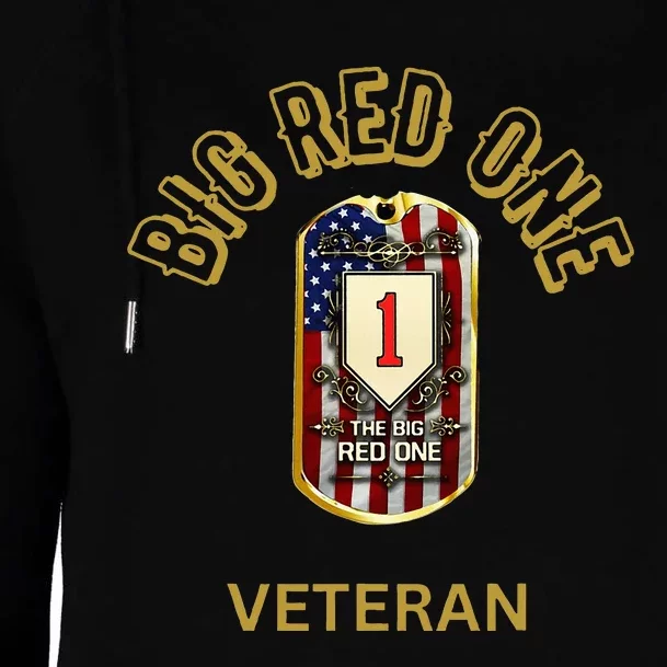 The Big Red One 1st Infantry Division Of The Us Womens Funnel Neck Pullover Hood