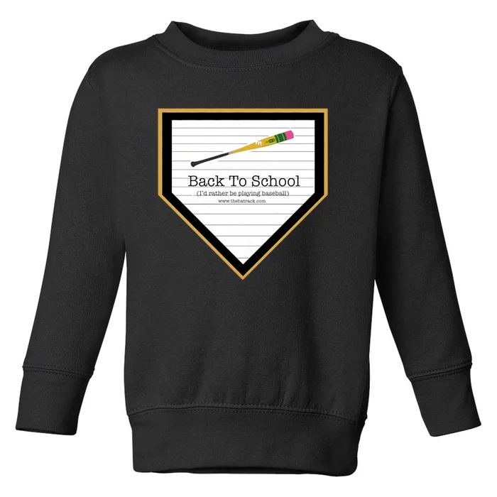 The Bat Rack Baseball Back To School Toddler Sweatshirt