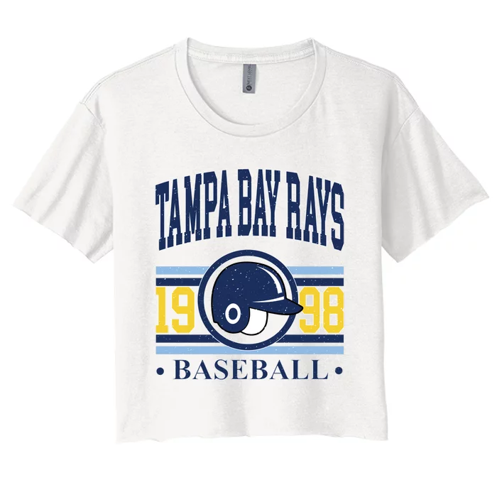 Tampa Bay Rays Baseball Team Supporter Women's Crop Top Tee