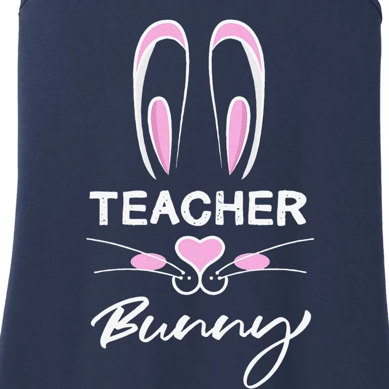 Teacher Bunny Rabbit Ears Easter School Break Ladies Essential Tank